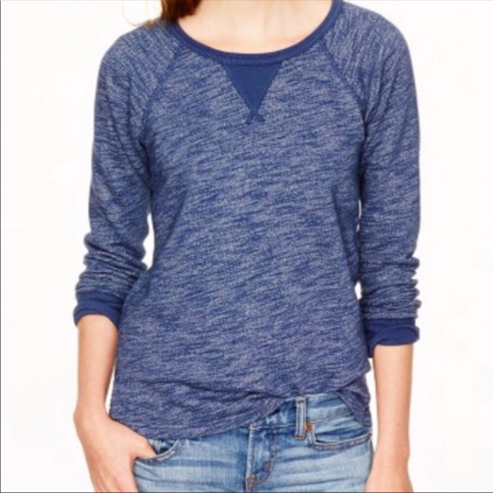J Crew heather navy sweatshirt - Picture 2 of 8